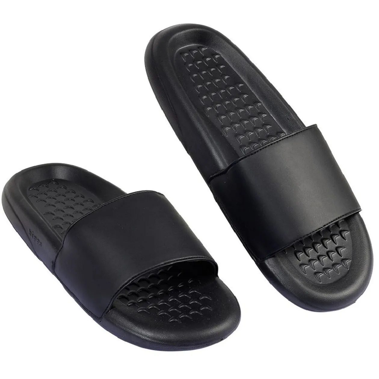 Sandales claquettes plastique noir uni T44/45