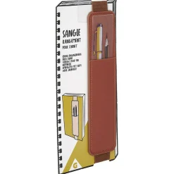 Sangle de rangement pour cahier effet simili marron