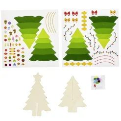 Sapin de Noël à décorer DIY en bois