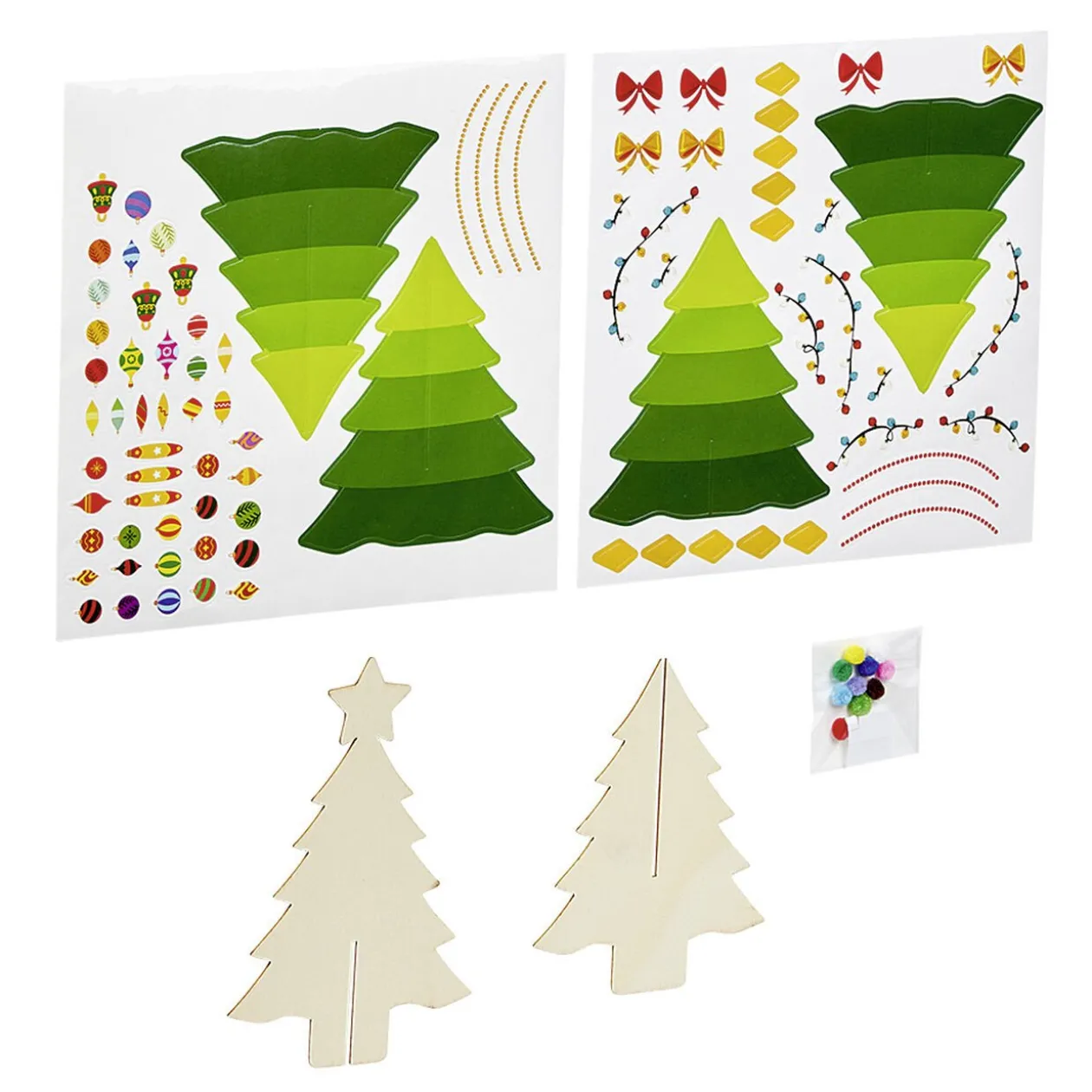 Sapin de Noël à décorer DIY en bois