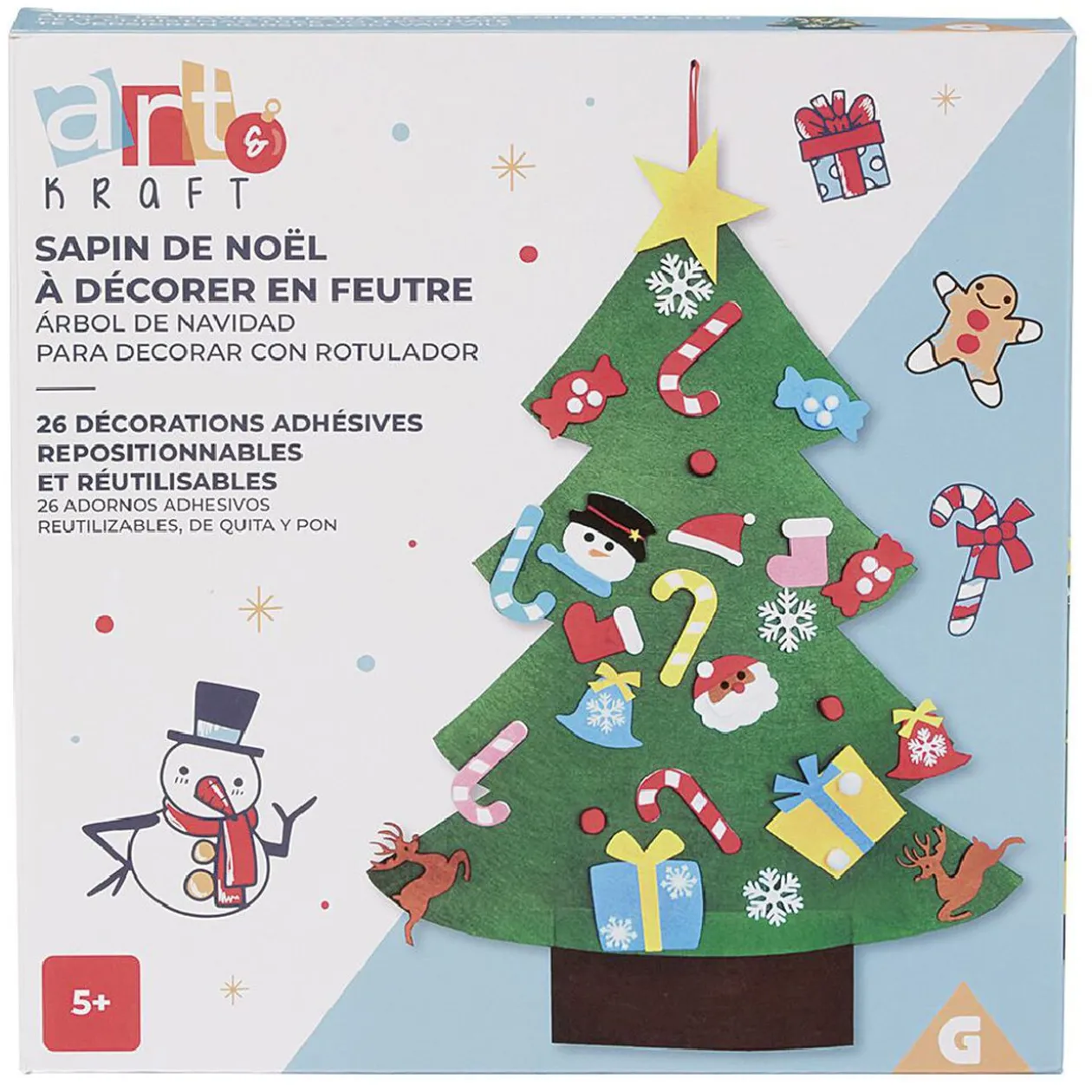 Sapin de Noël en feutre à décorer