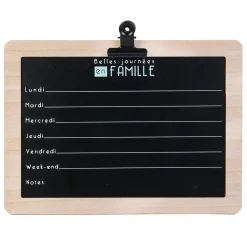 Semainier à suspendre en ardoise et bois