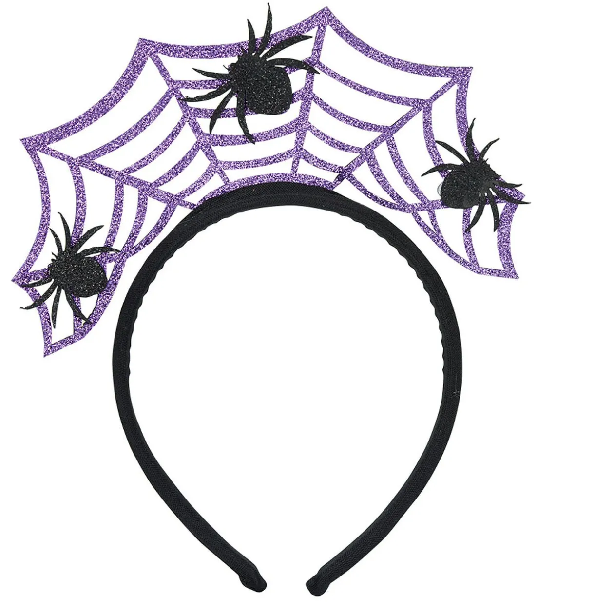 Serre tête enfant Halloween toile avec araignées