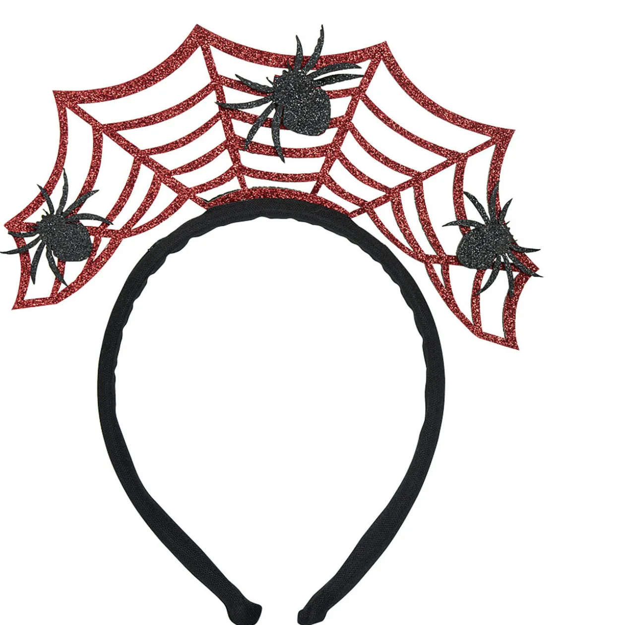 Serre tête enfant Halloween toile avec araignées