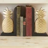 Serre-livre ananas noir doré x2