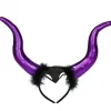 Serre-tête adulte corne de diable violet brillant