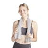 Serviette de sport grise 100x30cm polyester