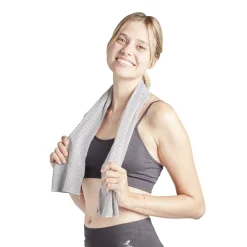 Serviette de sport grise 100x30cm polyester