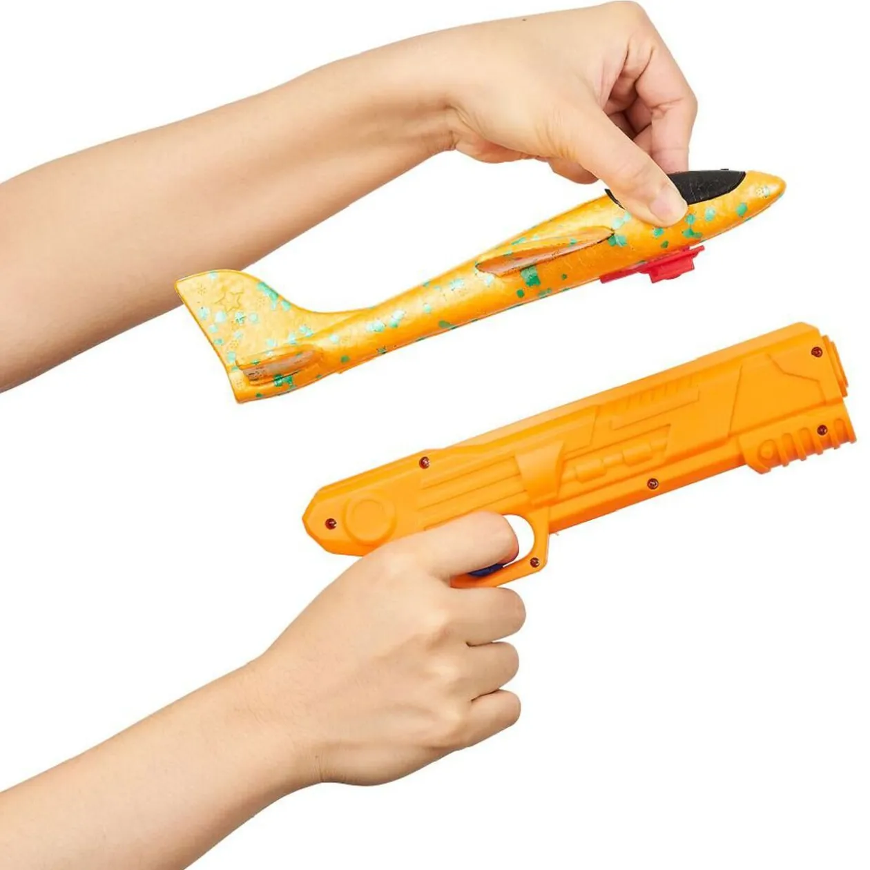 Set avion avec pistolet lanceur L.23cm