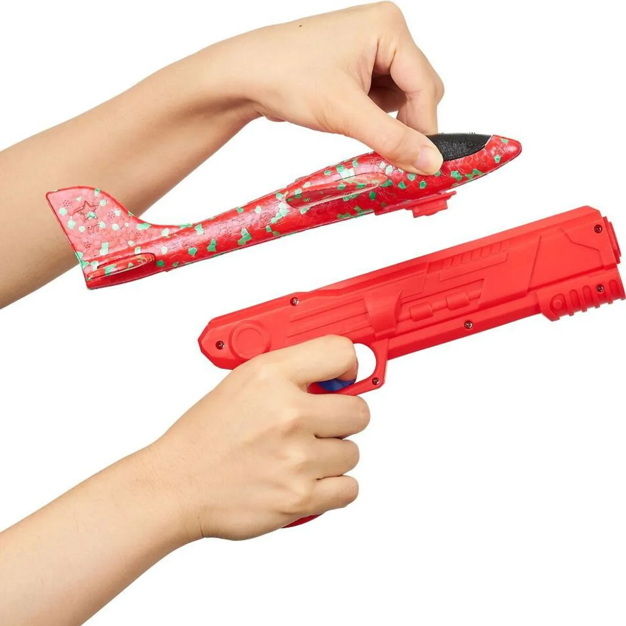 Set avion avec pistolet lanceur L.23cm