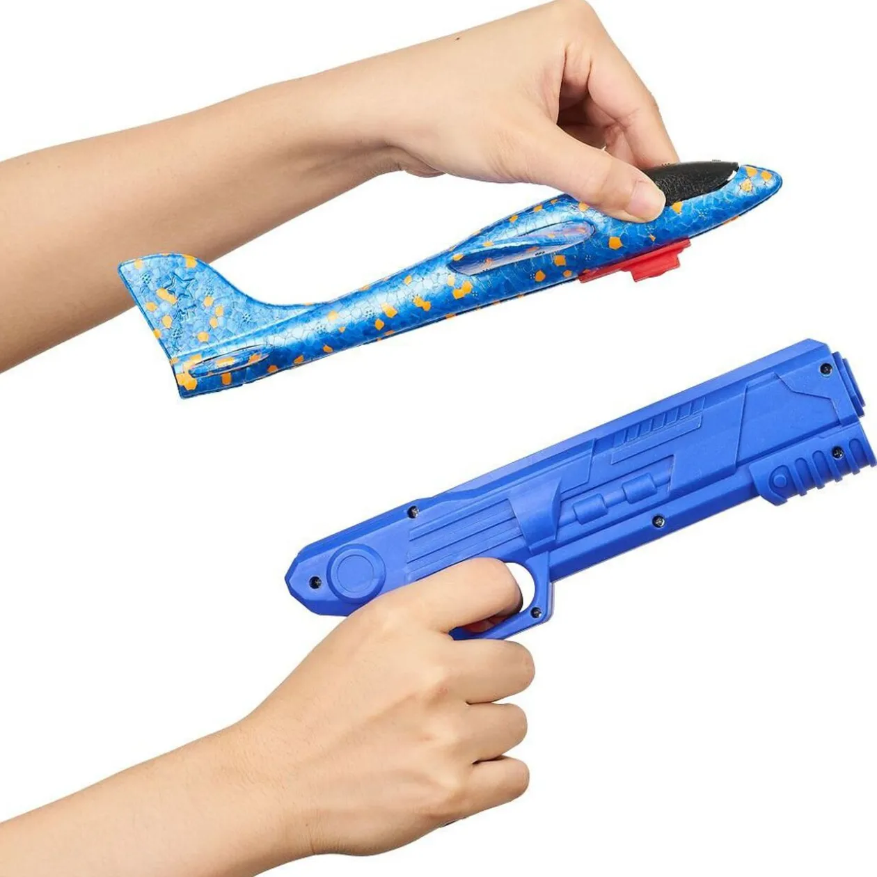 Set avion avec pistolet lanceur L.23cm