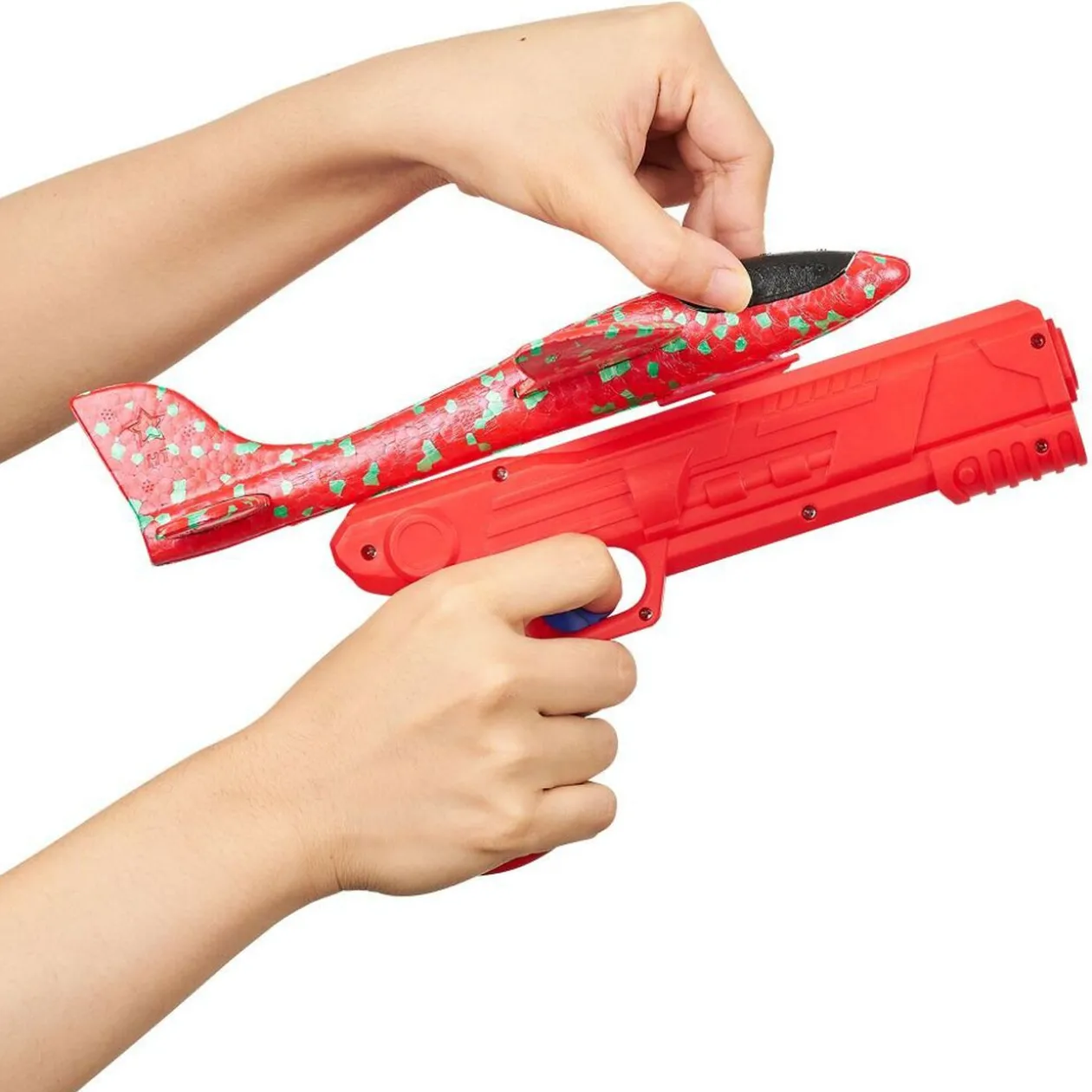 Set avion avec pistolet lanceur L.23cm