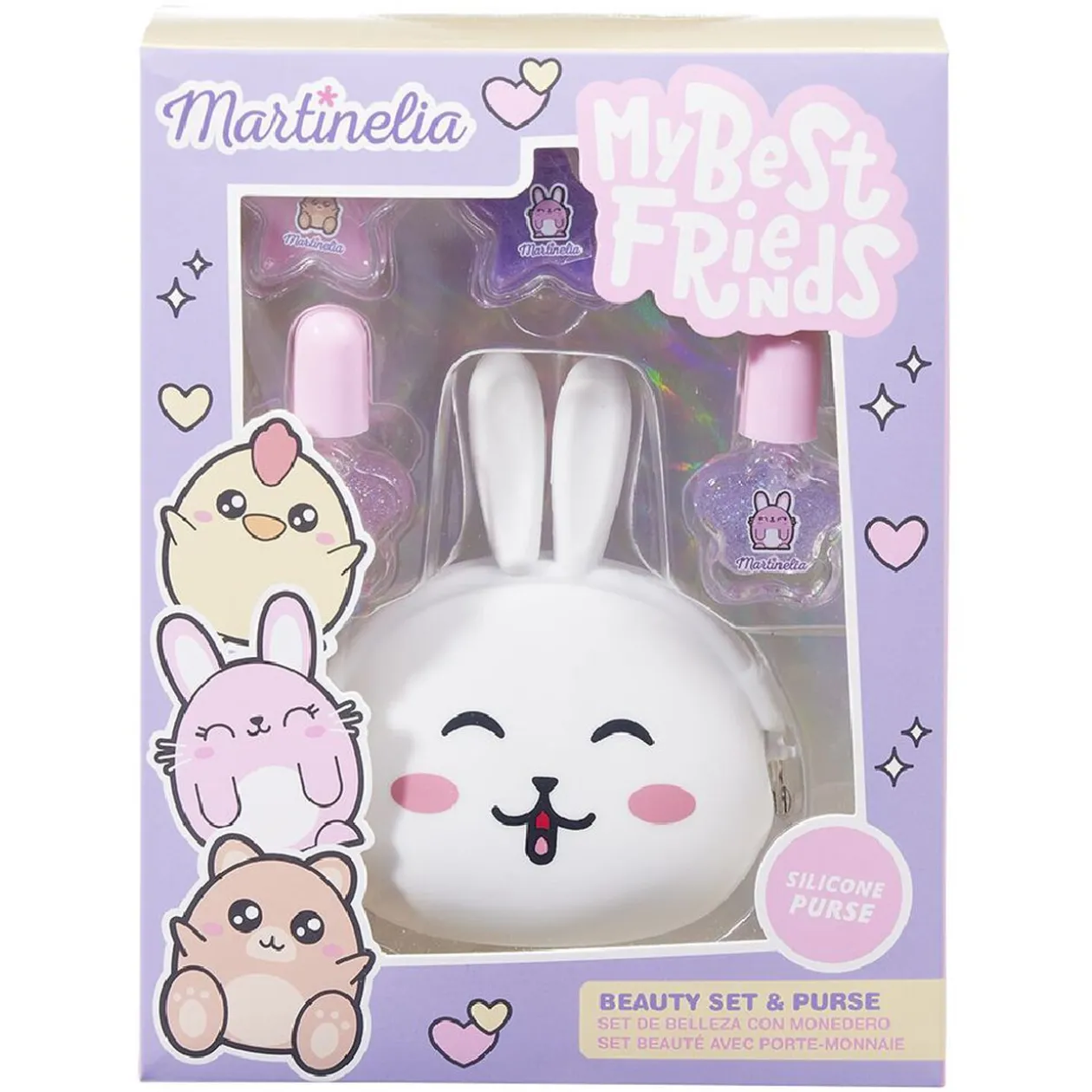 Set beauté Martinelia My Best Friends porte-monnaie lapin 6 pièces