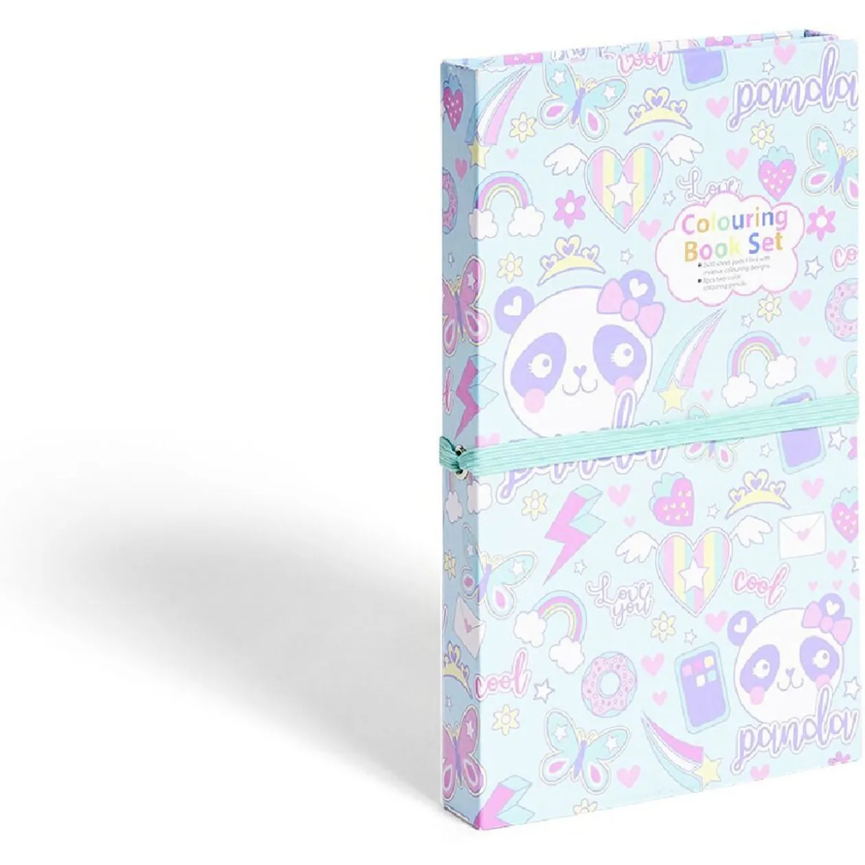 Set de 2 livres de coloriage avec 8 crayons de couleur