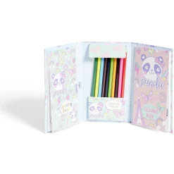 Set de 2 livres de coloriage avec 8 crayons de couleur
