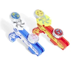 Set de 2 pistolets et 4 toupies avec arène