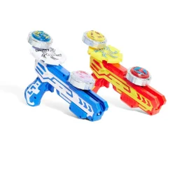 Set de 2 pistolets et 4 toupies avec arène