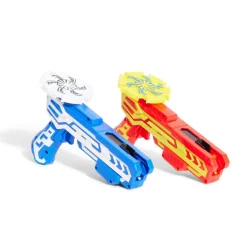 Set de 2 pistolets et 4 toupies avec arène