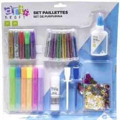 Set de colle, paillettes et colle pailletée