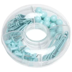 Set de papeterie 4 en 1 80 pièces de couleur bleue