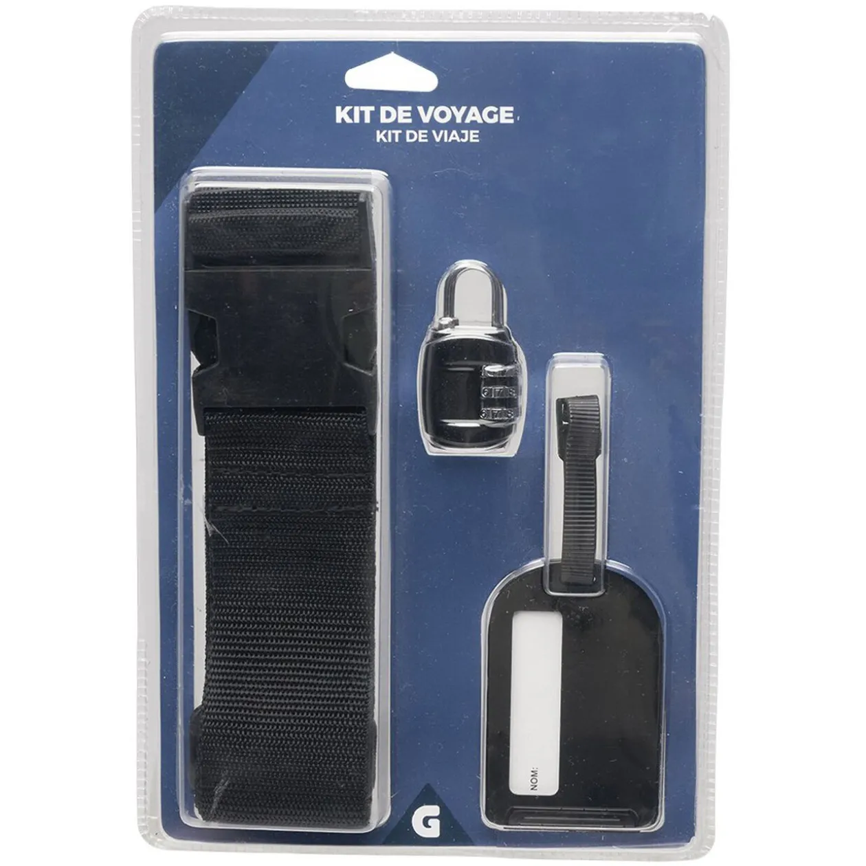 Set de voyage pour valise 3 pièces