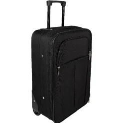 Set de voyage valises/sac/vanity 4 pièces noires