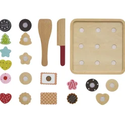 Set du petit pâtissier en bois - plateau de pâtisseries