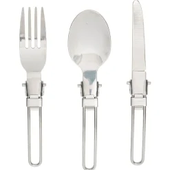 Set nomade couverts inox avec pochette 4 pièces