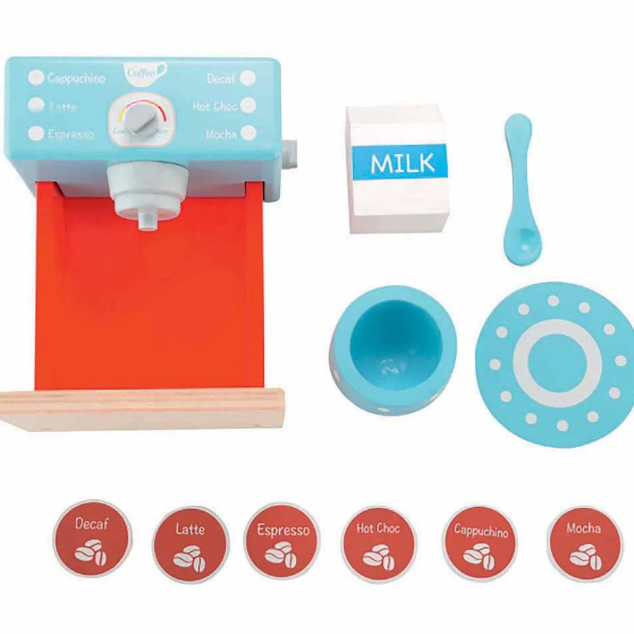 Set petit-déjeuner cafetière et accessoires en bois