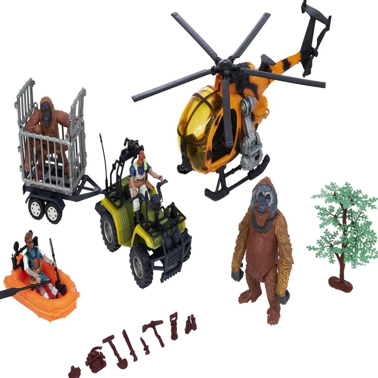 Set véhicule et figurine savane