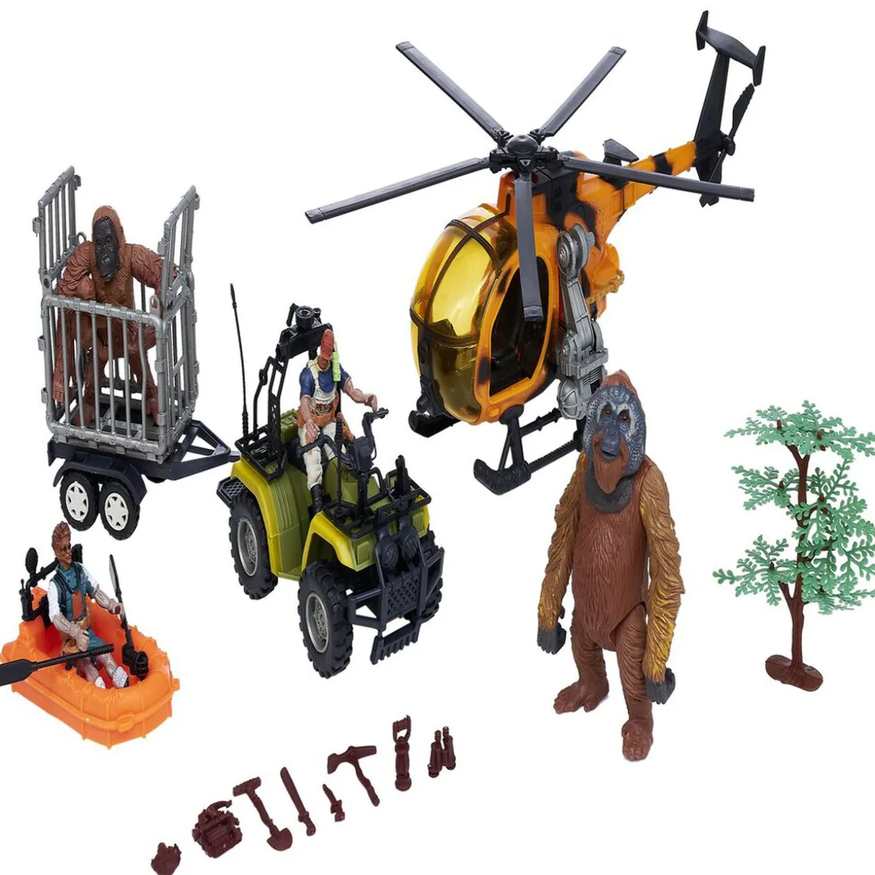 Set véhicule et figurine savane