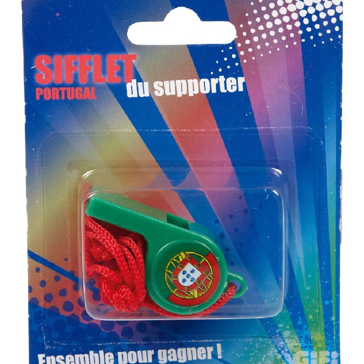Sifflet avec cordon supporter Portugal