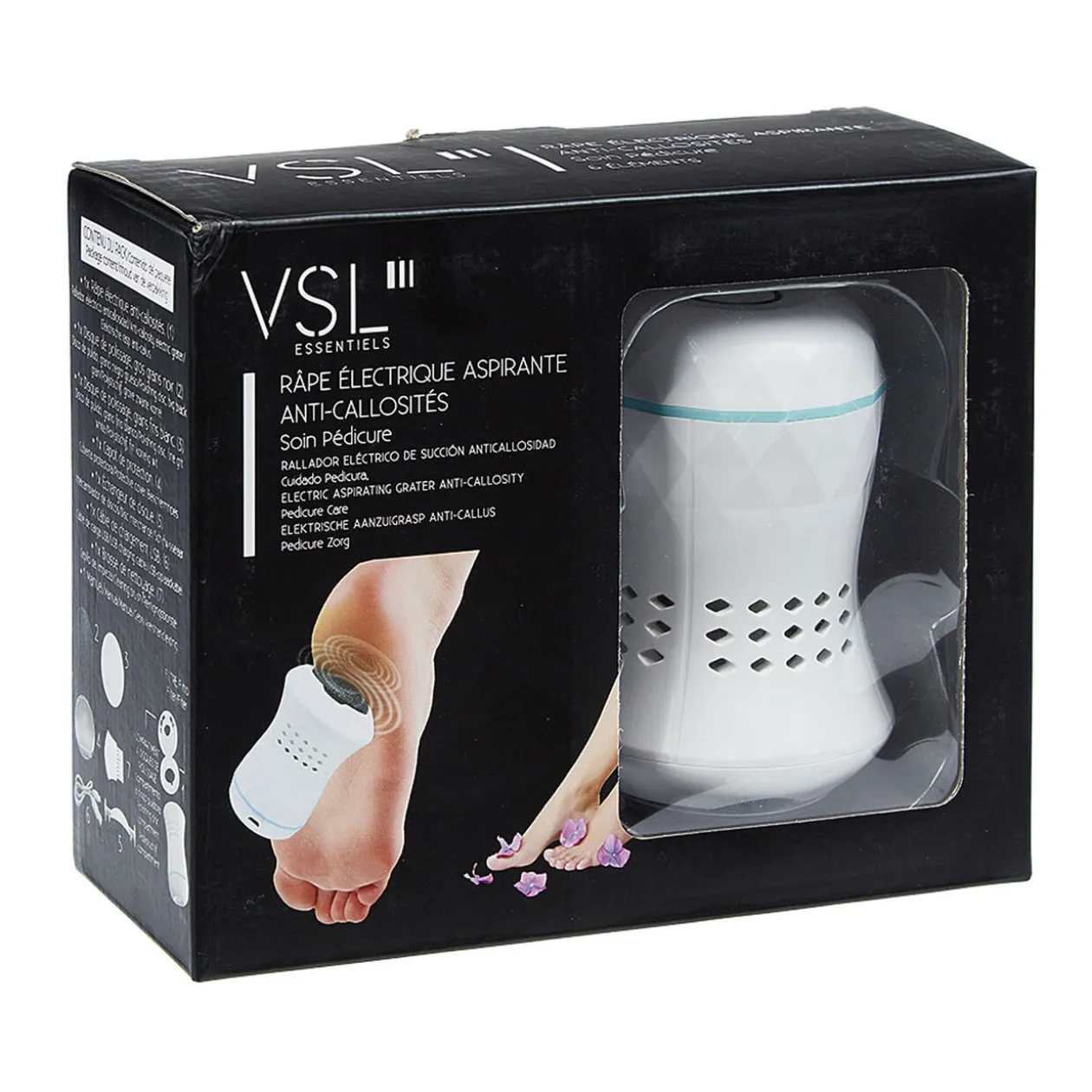 Soin pédicure Râpe électrique aspirante anti-callosités