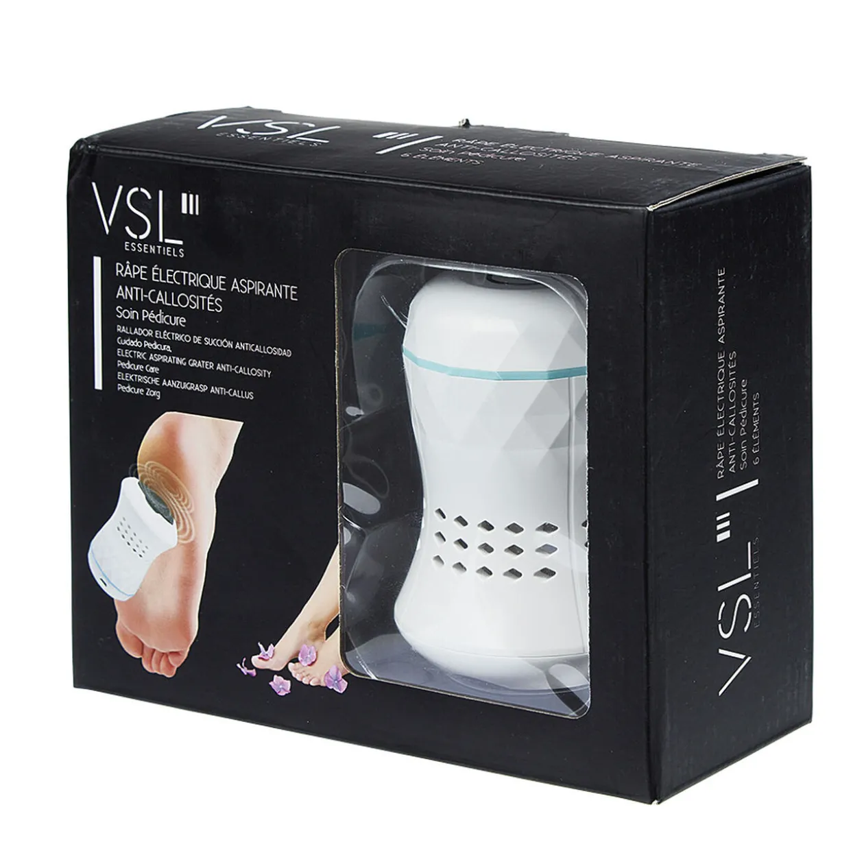 Soin pédicure Râpe électrique aspirante anti-callosités