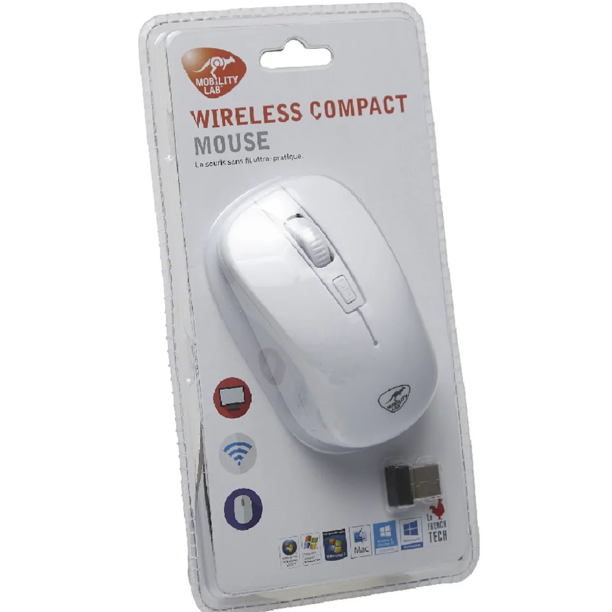 Souris optique sans fil blanc