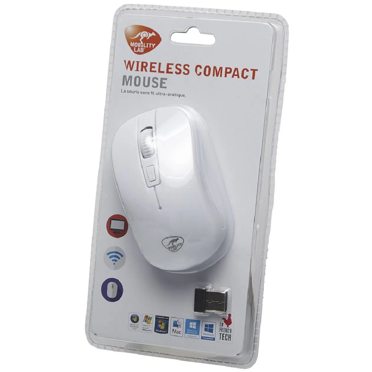 Souris optique sans fil blanc