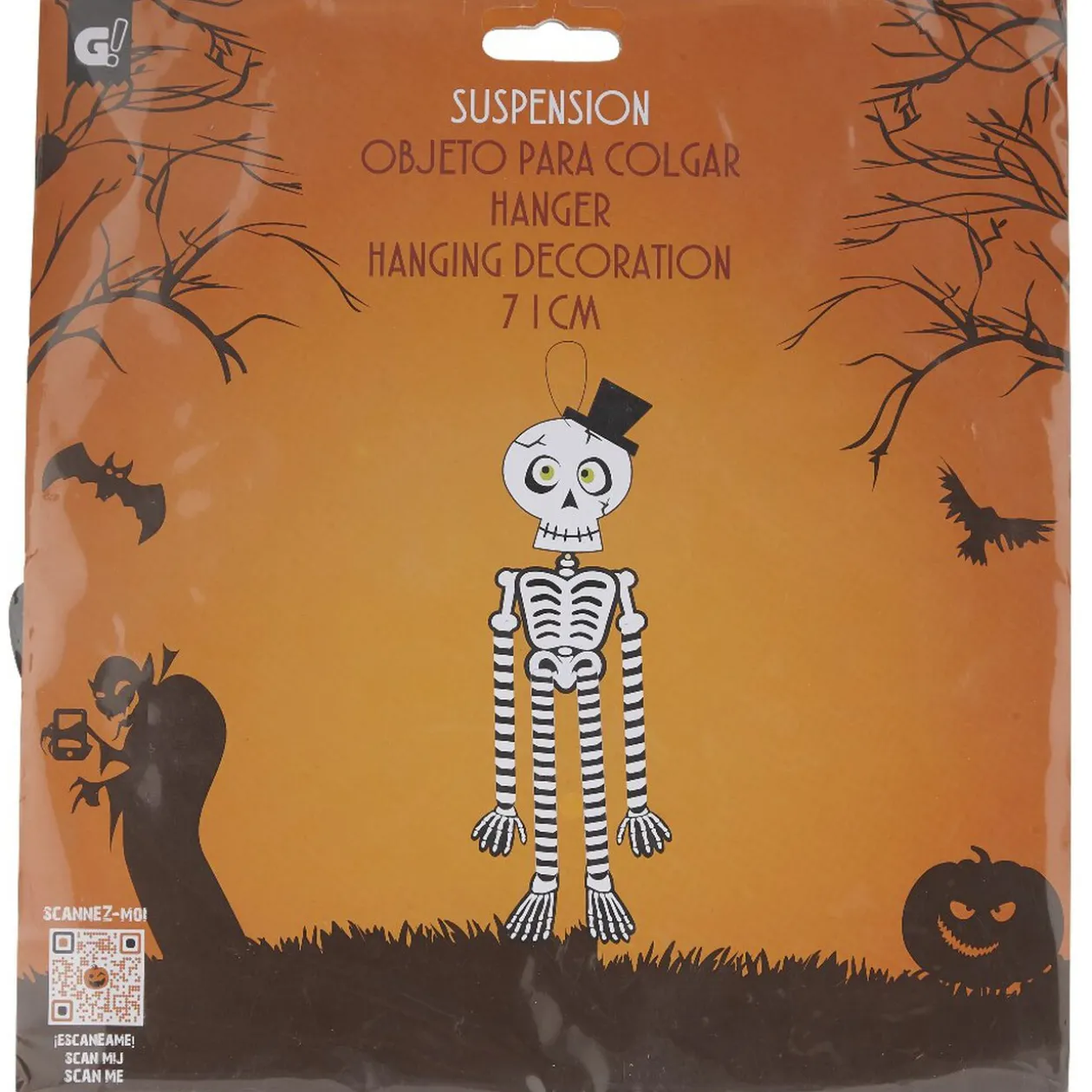 Squelette à suspendre décoration Halloween