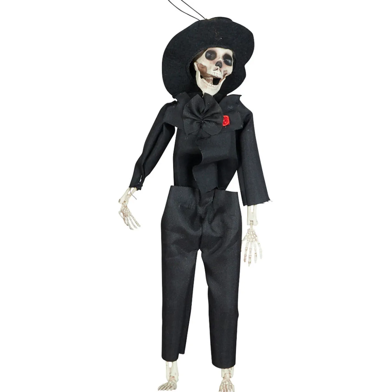 Squelette à suspendre Halloween tenue noire