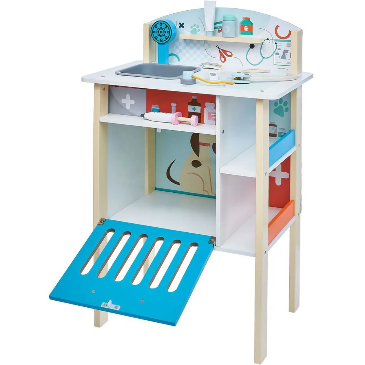 Stand vétérinaire 2-en-1 en bois certifié FSC®