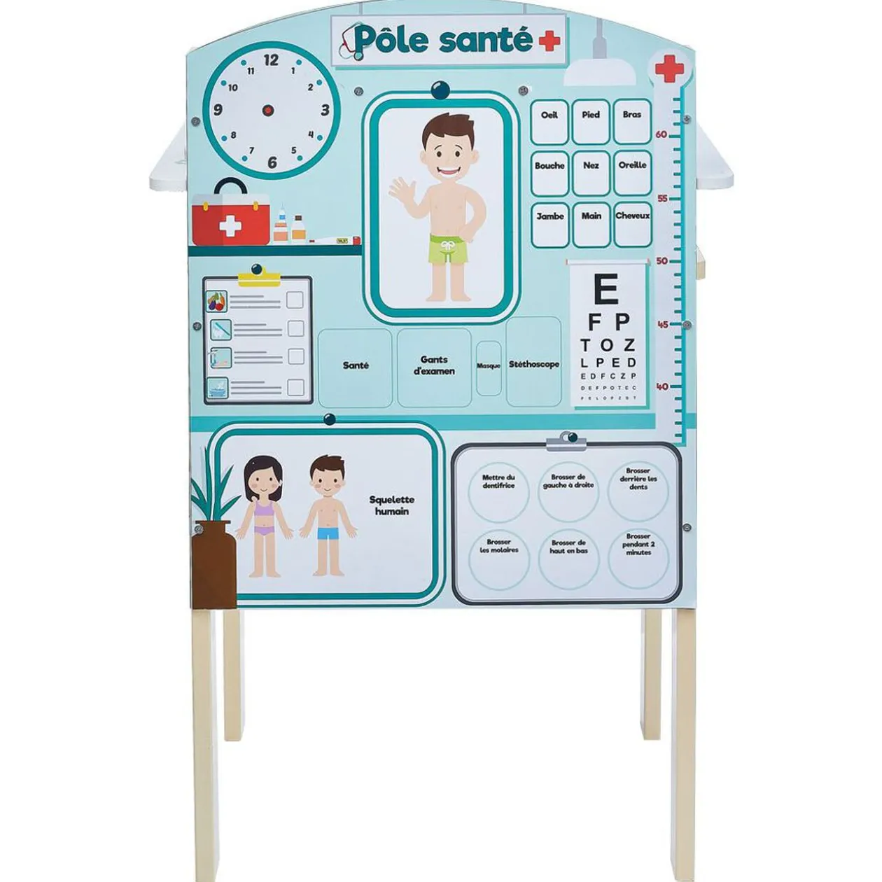 Stand vétérinaire 2-en-1 en bois certifié FSC®