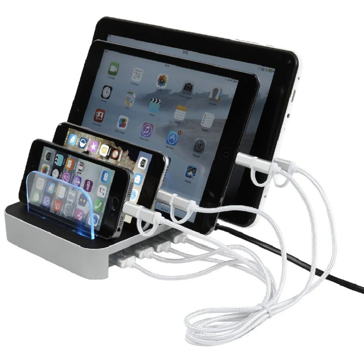 Station de charge USB Homday noir et gris