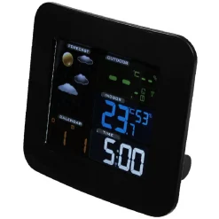 Station météo Homday noir avec écran en couleur