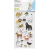 Sticker animaux 3D 17 pièces
