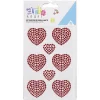 Sticker 3D brillant en forme de coeur 8 pièces