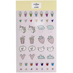 Sticker enfant 6 feuilles 1000 pièces