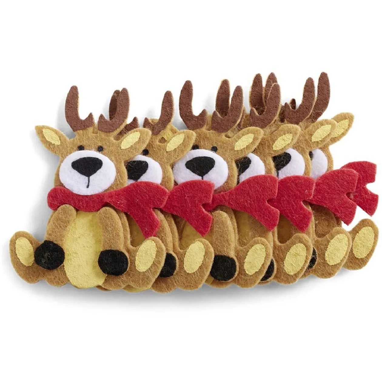 Sticker renne de Noël en feutrine x6