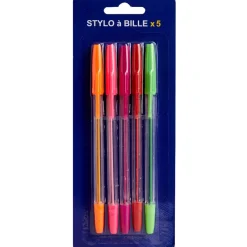 Stylo à bille fantaisie x5