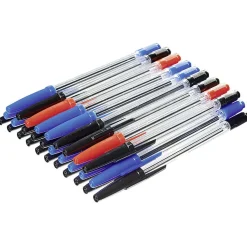Stylo bille noir bleu et rouge x32
