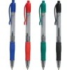 Stylo bille rétractable noir rouge bleu vert x10