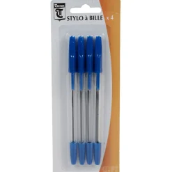 Stylo bille x4 bleu
